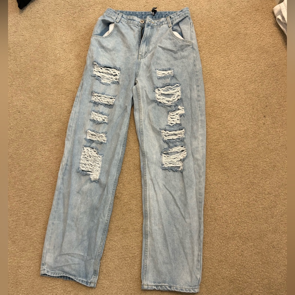 Fashion Nova Distressed Denim Jeans